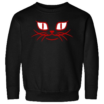 Discover Creepy Cat Eayes Looks Happy Happy Smiling Evil Sweatshirts