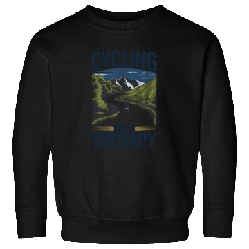 Discover Cycling is My Therapy Sweatshirts
