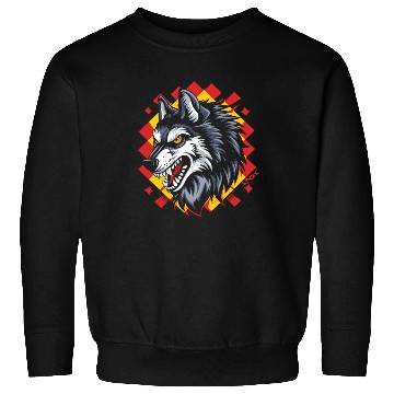 Discover The Big Bad Checkered Pattern Wolf Sweatshirts