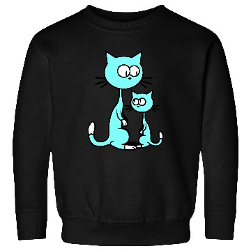 Discover 2 Curious Cats Looking Funny Mom Dad Little Kid Sweatshirts
