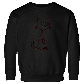 Discover Curious Cat Looks Confused Funny Cute Silly Face Sweatshirts