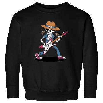 Discover skeleton guitar player Sweatshirts