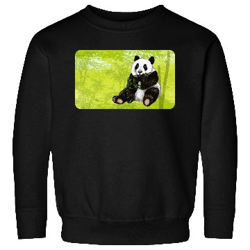 Discover Cute panda bear with bamboo - design for kids Sweatshirts