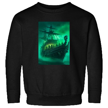 Discover Ghost Ship Sweatshirts - Haunting Pirate Ship in Fog