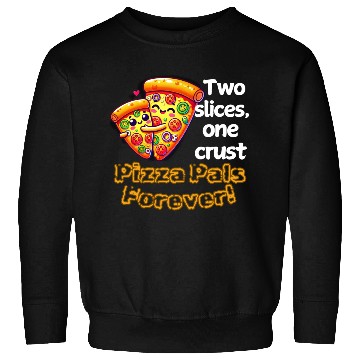 Discover Cheesy Together: Two Slices, One Heart! Sweatshirts