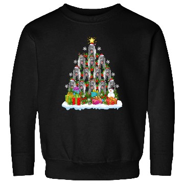 Discover Irish Wolfhound Dog Ugly Christmas Tree Santa Hat Sweatshirts