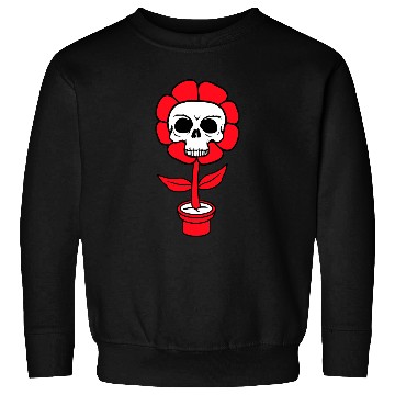 Discover Evil Skull Flower Horror Halloween Skeleton Head Sweatshirts