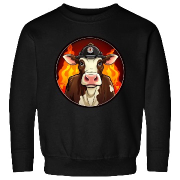 Discover Firefighter cow Sweatshirts