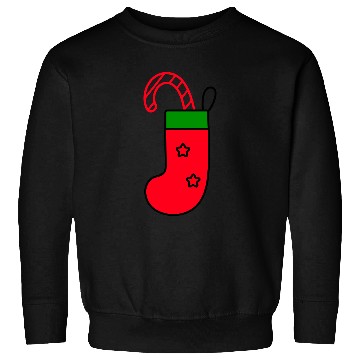 Discover christmas sock with candy cane Sweatshirts