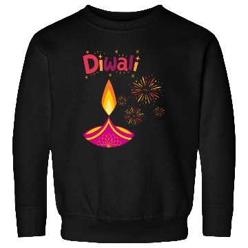 Discover Diwali Design with Lamp & Festive Fireworks Sweatshirts