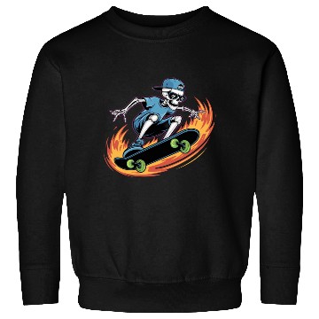 Discover Skater Skeleton Cool Trend Sweatshirts
