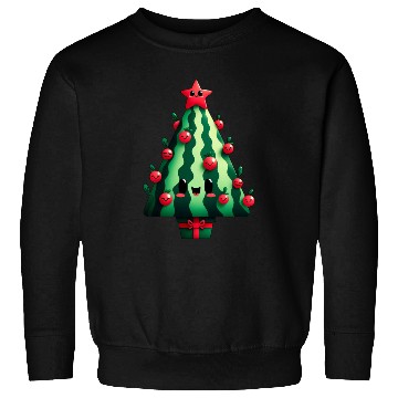 Discover Christmas tree watermelon design Sweatshirts