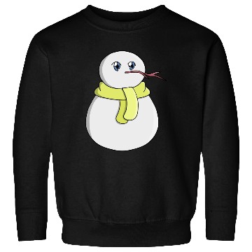 Discover Snowman wearing a yellow scarf Sweatshirts
