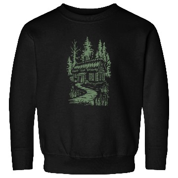 Discover Dark Cottagecore Forest Cabin Fantasy Sweatshirts
