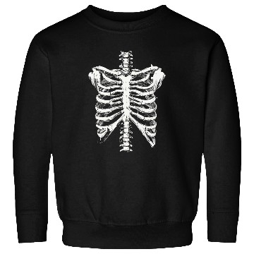 Discover skeleton rib cage spooky halloween Sweatshirts