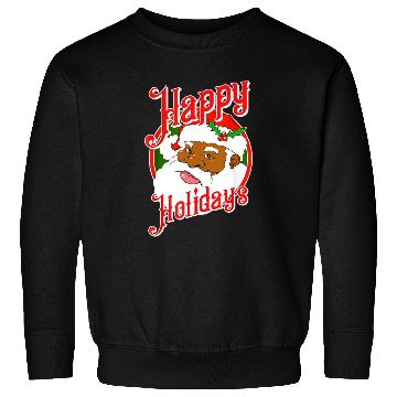 Discover Happy Holidays African American Black Santa Claus Sweatshirts