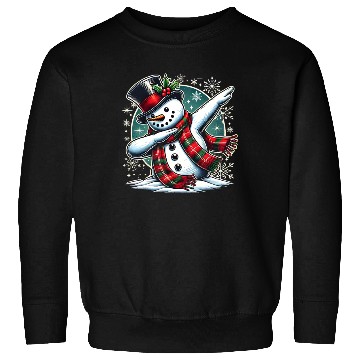Discover Festive Dabbing Snowman for Holiday Fun Sweatshirts