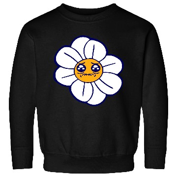 Discover Sweet Flower Sad Face Weeping Spring Summer Crying Sweatshirts