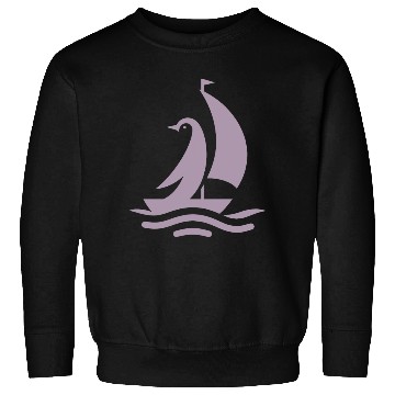 Discover Penguin sailboat sailing silhouette minimalist Sweatshirts