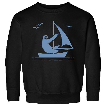 Discover Sloth Sailboat Sailing Minimalist Silhouette Sweatshirts