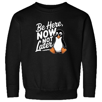 Discover Be Here Now Not Later Mindfulness Vibes Sweatshirts