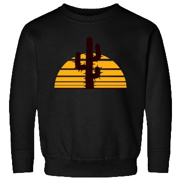 Discover Prickly Cactus Sunset Shadow Cool Sun Night Desert Sweatshirts