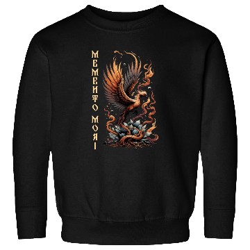 Discover Memento Mori Phoenix Rebirth Fire Art Design Sweatshirts