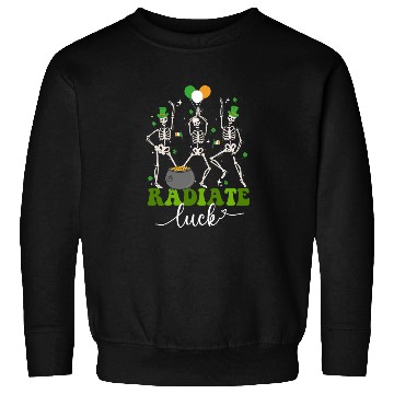 Discover Skeleton Radiate St Patricks day shamrock Sweatshirts