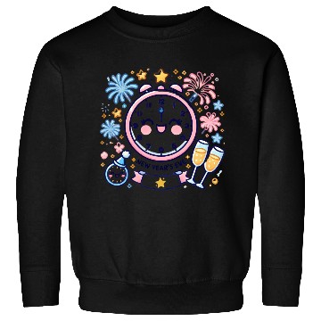 Discover Celebrate New Year's Eve, Fun Clock and Fireworks Sweatshirts