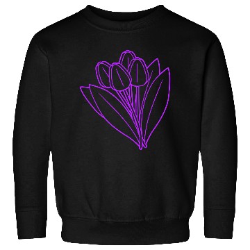 Discover Pink Purple Tulips Bouquet Spring Summer Flowers Sweatshirts
