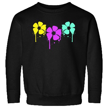 Discover Flowers Colorful Graffiti Drop Spray Spring Summer Sweatshirts