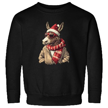 Discover Donkey Christmas / Santa Claus Donkey Sweatshirts