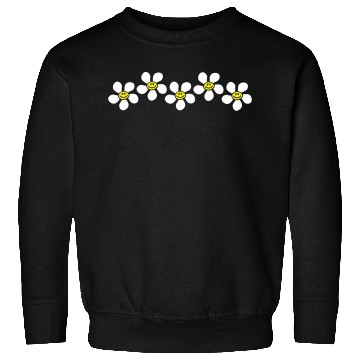Discover White Daisies Flowers Spring Summer Faces Funny Sweatshirts