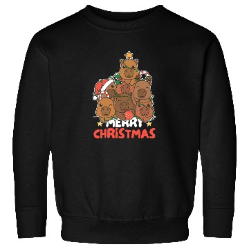 Discover Capybara Christmas Tree Merry Christmas Sweatshirts
