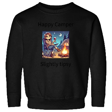 Discover Happy camper slightly tipsy design Sweatshirts