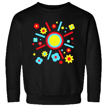 Discover Colorful Flowers Sun Decorative Peace Flower Power Sweatshirts