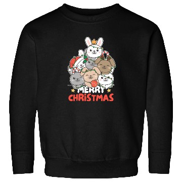 Discover Bunny Christmas Tree Merry Christmas Sweatshirts