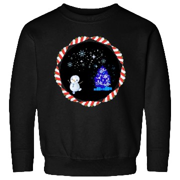 Discover Festive Christmas Illuminated Tree with Snowman Sweatshirts