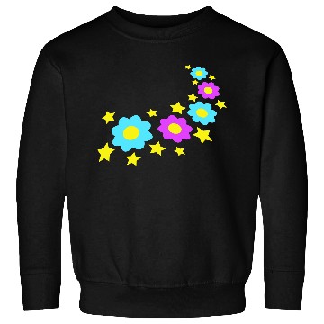 Discover Many Pretty Daisy Flowers Decorative Stars Design Sweatshirts