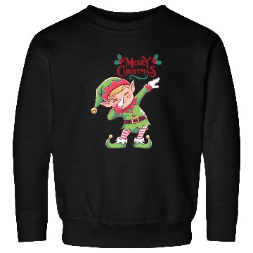 Discover Mischievous Christmas Elf Dab Pose Sweatshirts