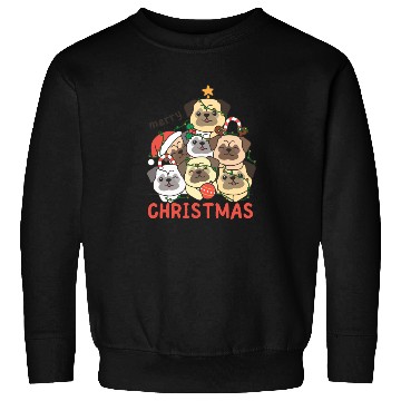 Discover Pug Christmas Tree Merry Christmas Sweatshirts