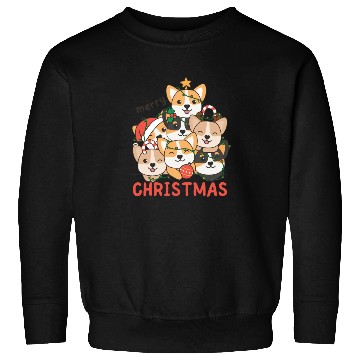 Discover Corgi Christmas Tree Merry Christmas Sweatshirts