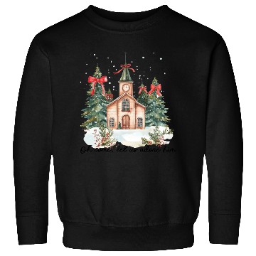 Discover Oh Come Let Us Adore Him Funny Chrismas Jesus Sweatshirts