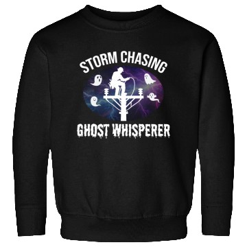 Discover Storm Chasing Ghost Whisperer – Lineman Halloween Sweatshirts