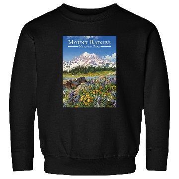 Discover Mount Rainier Paradise Meadows Sweatshirts