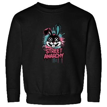 Discover Street Anarchy Graffiti Bunny – Edgy Street Art Sweatshirts