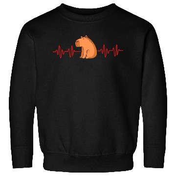 Discover Capibara Animal Capybara Heart Beat Sweatshirts