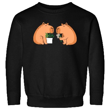 Discover Cute Gardening Garden Capybara Flower Sweatshirts