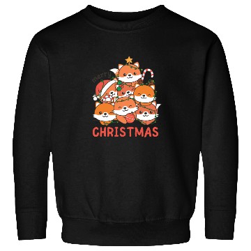 Discover Fox Christmas Tree Merry Christmas Sweatshirts
