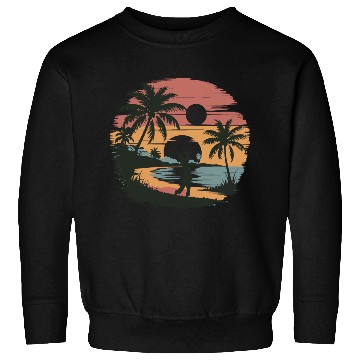 Discover Coastal Golf Silhouette | Seaside Sun and Sports Sweatshirts